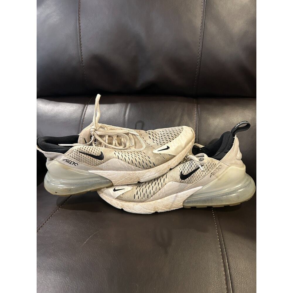 Nike Air Max 270 Trainers Women's White & Black Lace Up Sneaker Shoes Size 10.5